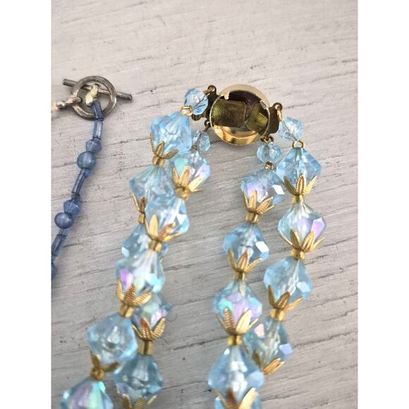 Blue Beaded Necklace Lot - Picture 4 of 8